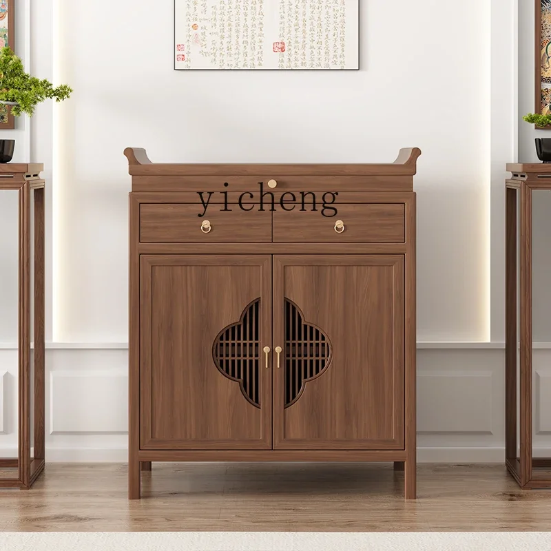 

New Chinese Style Altar Burner Table Household Solid Wood Buddha Shrine Living Room God of Wealth Gong Console Table Sets