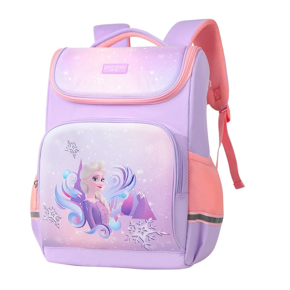 Disney Frozen Wonder 2023 Primary School Student Backpack 1-3 Grade Lightweight Backpack Elsa Character Image Favored By Girls