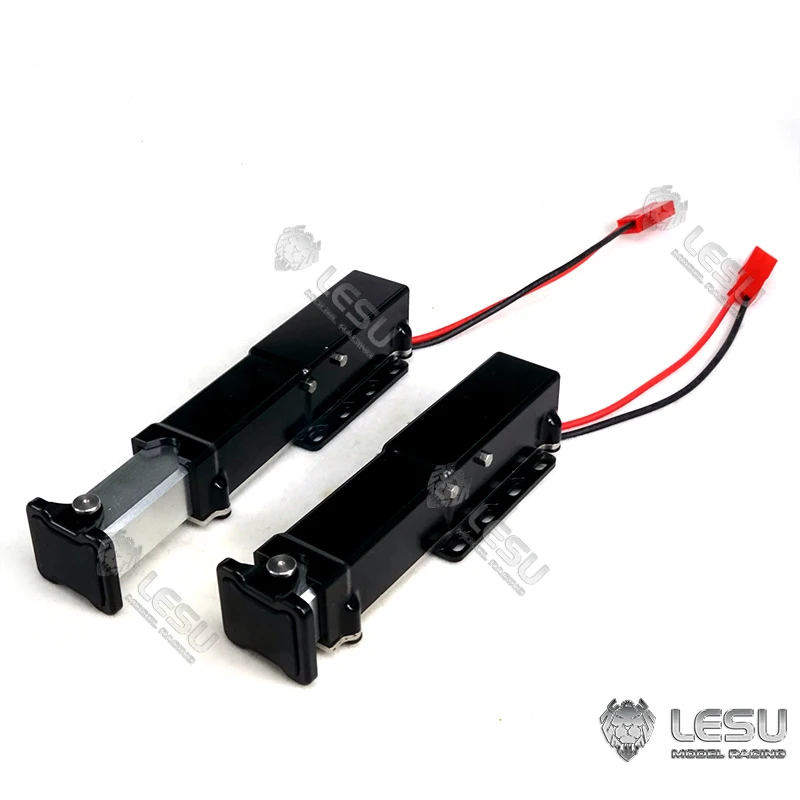 LESU RC Parts Metalowe elektryczne nogi podnoszące do ciągnika siodłowego Tamiyaya 1/14 RC Hydrauliczna wywrotka z przyczepą Zabawka zdalnie