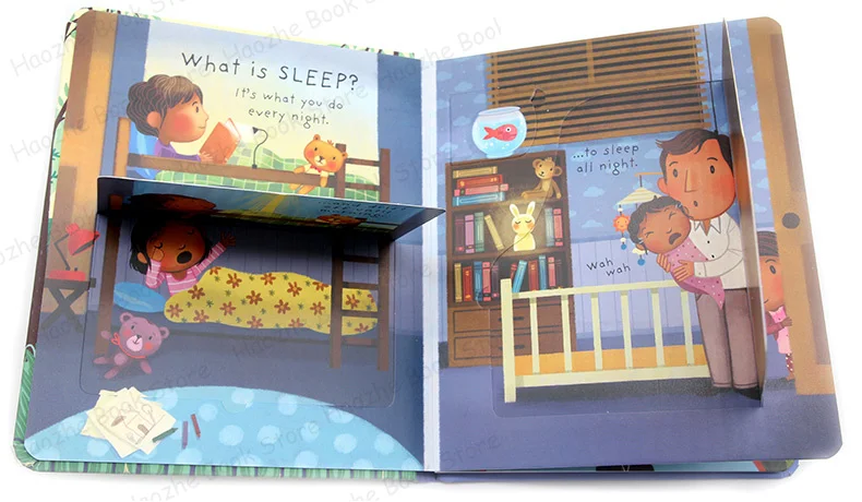 Very First Questions and Answers: What is Sleep Usborne Lift the flap Children's Activity English Learning Book Montessori