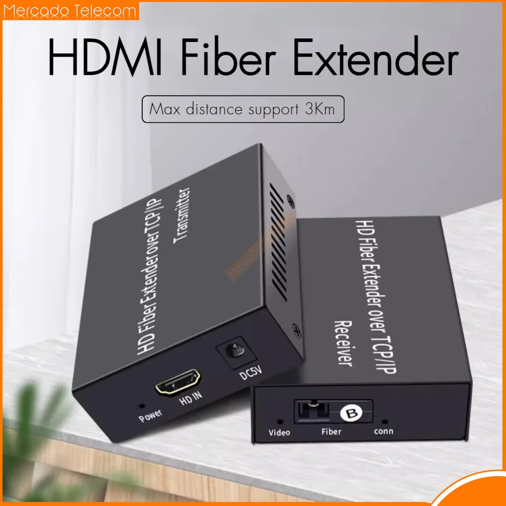 3Km HDMI Fiber Extender over SC Fiber Optical Cable 1080P 20Km HDMI Extender over Fiber Optic Transceiver Video Audio Extension