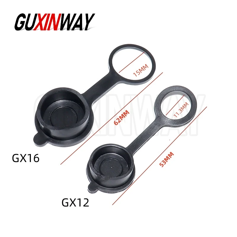 5pcs GX12 GX16 Aviation Circular Plug Socket Waterproof Dust Cap Welding Cable Connectors Rubber Protective Cover