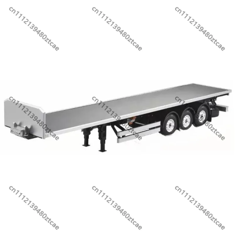 1/14 RC 3‑Axle Flatbed Semi‑Trailer, Unassembled KIT, Modification Spare‑Part for RC Tractor Truck Hobby Model