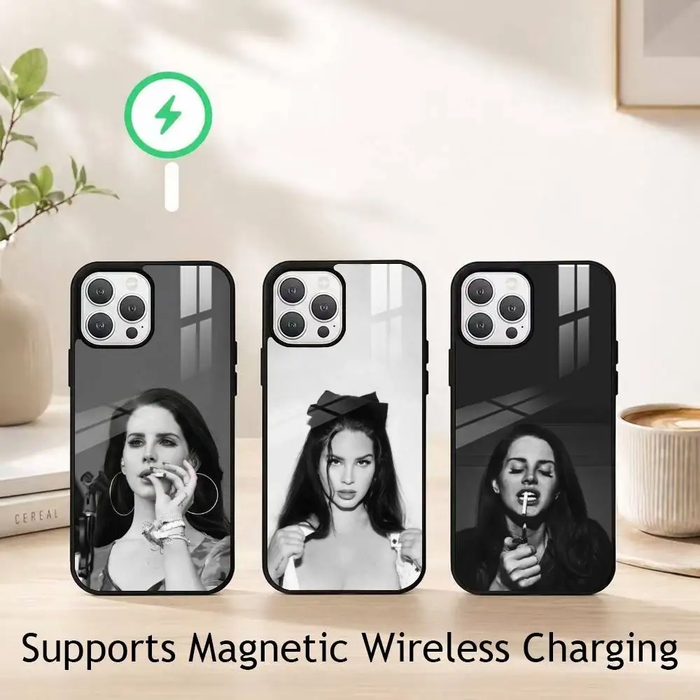 

Singer L-Lanas D-Del R-Rey Phone Case For iPhone17,16,15,14,13,12,11 Plus,Pro Allows magnetic wireless charging