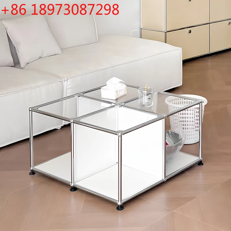 

Простой средневековый журнальный столик из нержавеющей стали, диван, столик, передвижной маленький столик для гостиной