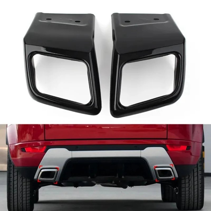 Car Rear Bumper Exhaust Tube Trim Accessories For Land Rover Range Rover Evoque 2010-2018 Tailpipe Trim