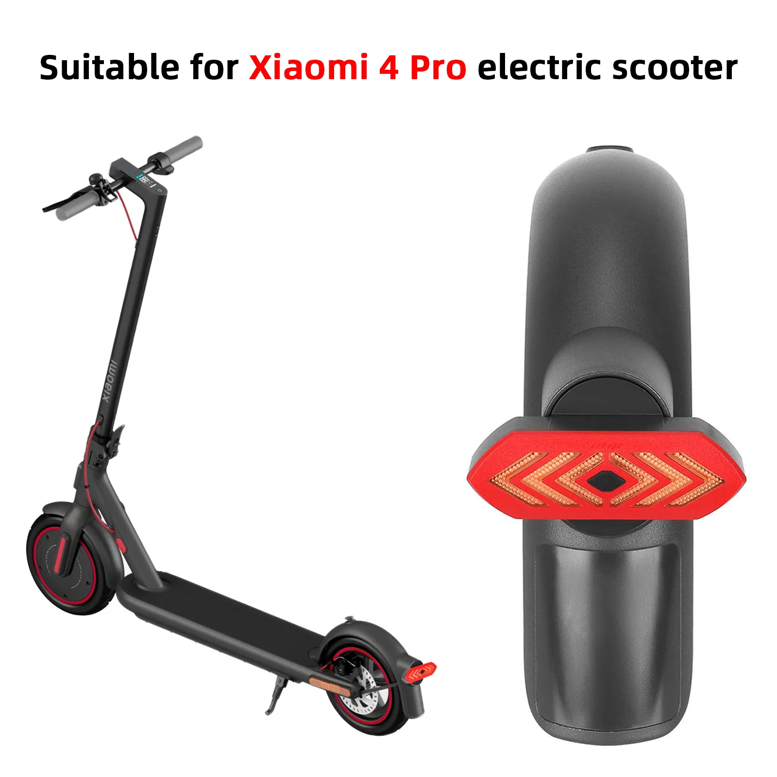 Ulip Scooter Upgrade Turn Taillight For Xiaomi 4 Pro Original Mudguard Tyre Splash Fender With Turn Taillight Accessories Parts