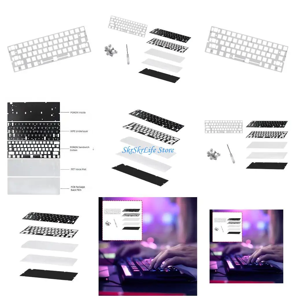 

E65E Mechanical Keyboards Layout Positioning Plate Copper Aluminum Positioning Plate