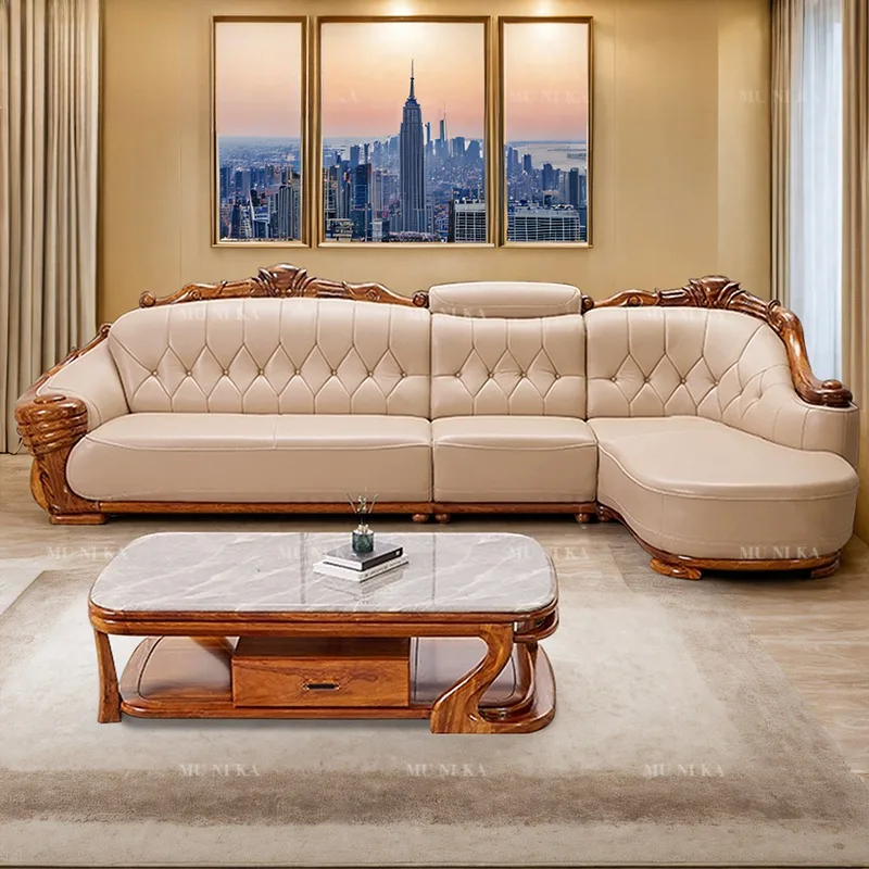 

Небольшая мебель, гостиная, спальня, вилла, роскошная высококачественная комбинация мебели для дивана из массива дерева