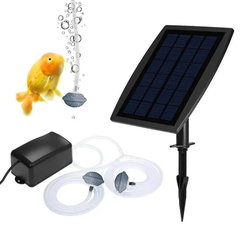 Solar Powered Aquarium Air Pump High Power Fish Tank Air Bubbler Household Multiple Mode Air Compressor Oxygenator For Fish