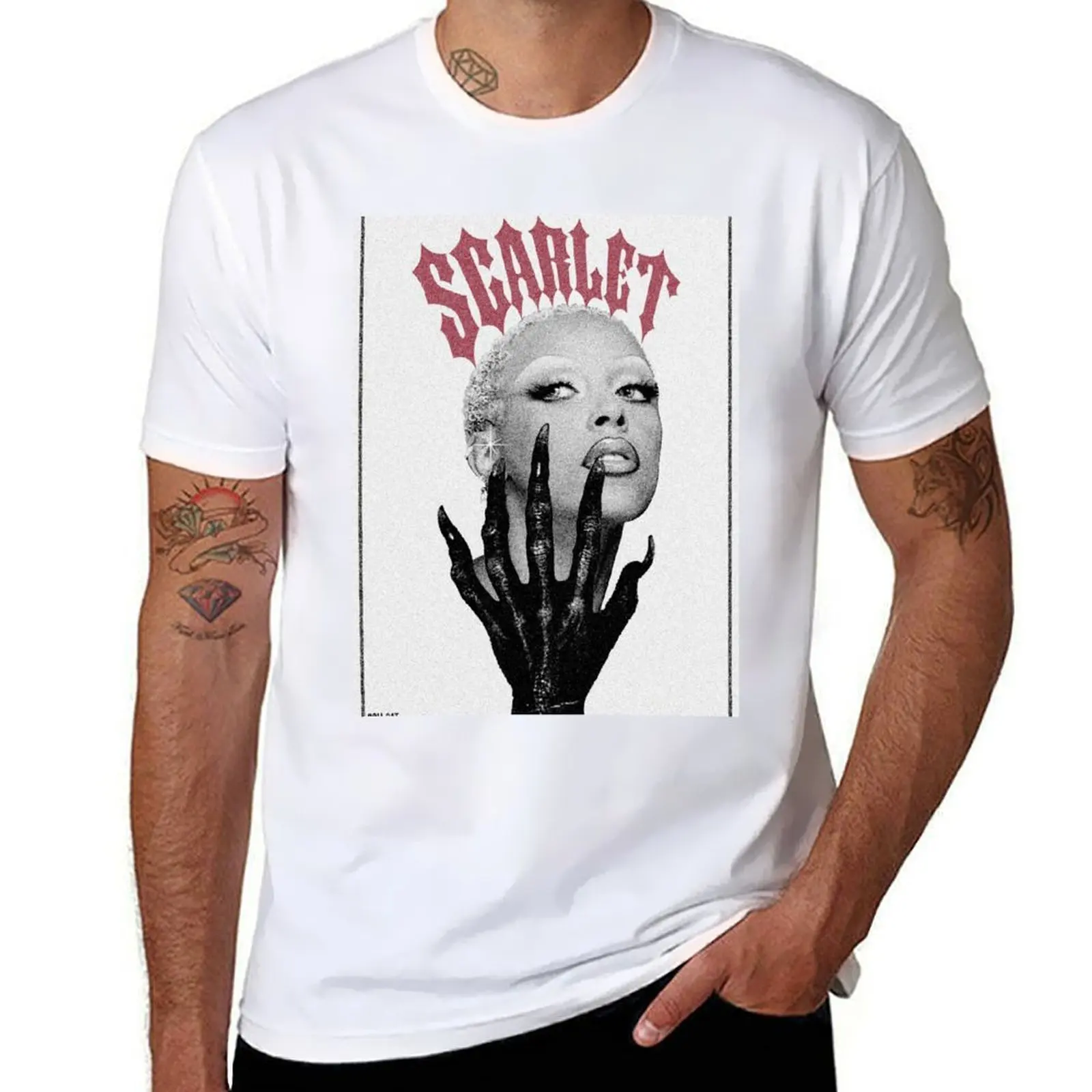 

Copy of Doja Cat Scarlet print with border T-Shirt t shirts for man cotton funny T-Shirt