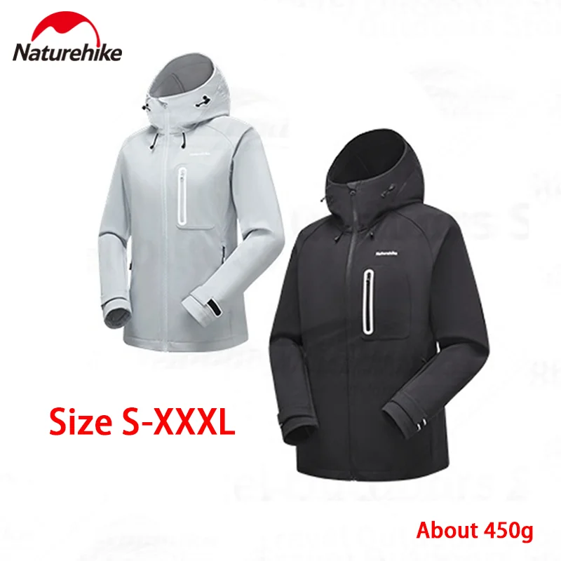 Naturehike Outdoor Men Women’s Jacket 2024 New Soft Shell Jacket  Climbing Hiking Lightweight Waterproof Fall Winter Warm Jacket