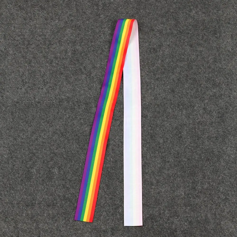 Comfort GAY Wristbands Rainbow Ribbon Rainbow Decorative Ribbon Backpack Hair Decorative Bands Rainbow Fabric