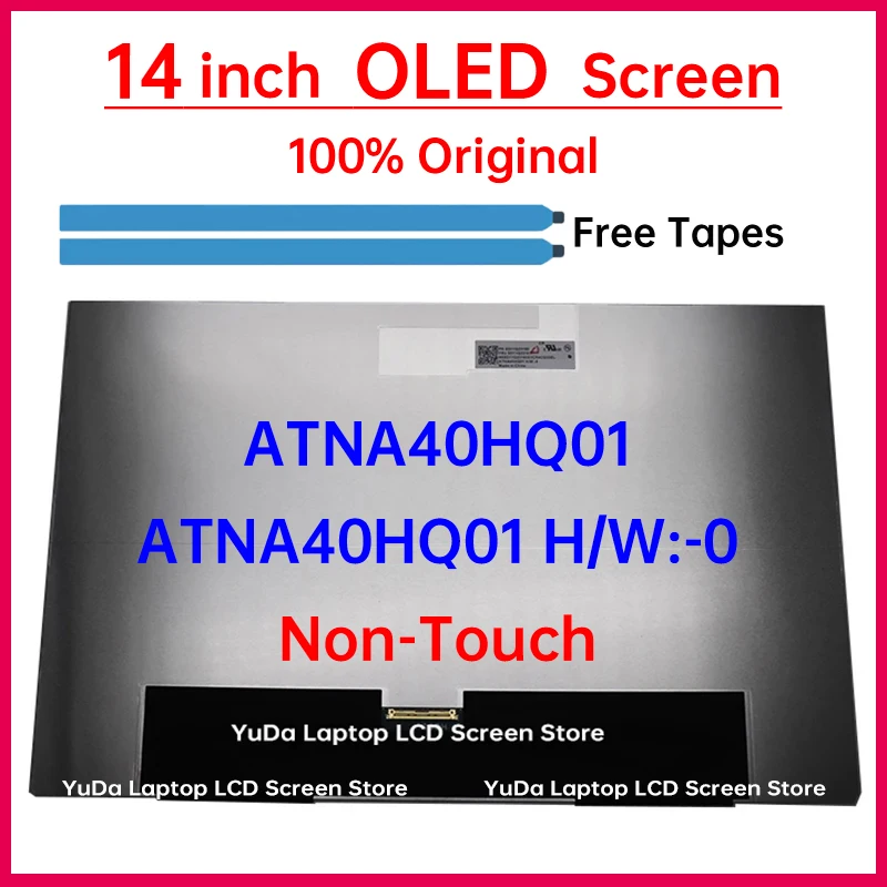 14 Inch OLED LCD Screen ATNA40HQ01 For Lenovo IdeaPad Pro 5 14AKP10 14ASP10 14IAH10 Display Matrix Panel Replacement Non-Touch