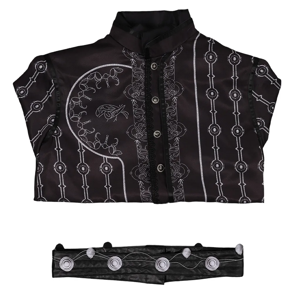 Jeu Baldur Cos Gate Cosplay Costume pour Hommes Adultes, Nette Black Top Belt, Roleplay Outfits, Halloween Carnival imbibé