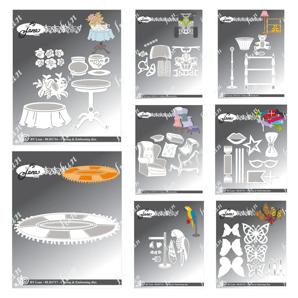 New Year Die Series Set Metal Cutting Dies Decoration Scrapbook DIY Paper Card Album Table Armchair Mould Craft Supplies