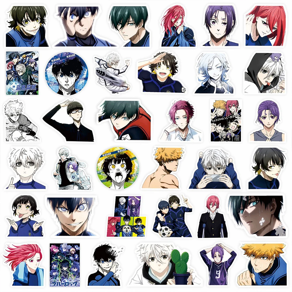 20/40/80pcs Blue Lock Anime Stickers Cool Nagi Isagi Sticker Skateboard Laptop Notebook Motorcycle Suitcase Bachira Hyoma Decal