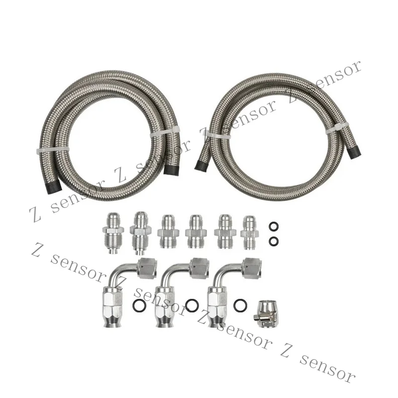 RRR+AN6 Stainless Braided Power Steering Hose Kit GM Chevy C10 LS Swap Type 2 Pump