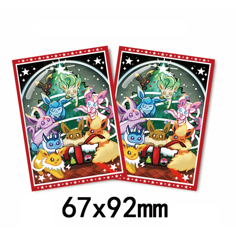 

64pcs/set Sylveon Eevee Espeon Flash Card Sleeve PTCG Anime Game Collection Card Protective Cover Gift Toy 67*92mm