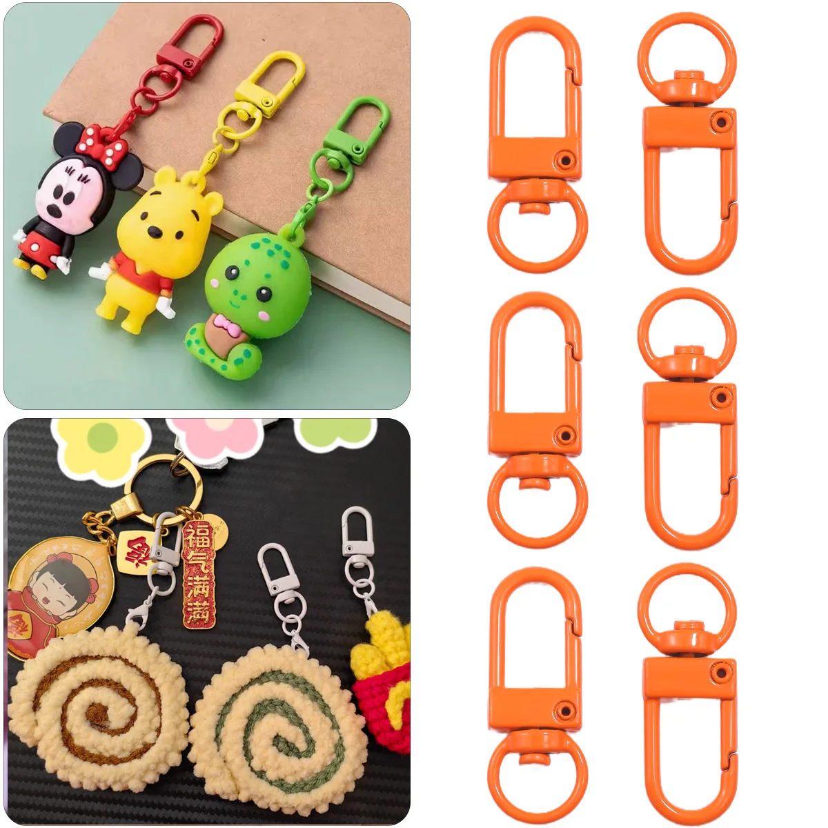 

5/10/20pcs/lot 34MM Lobster Clasp Hooks Orange Plated DIY Jewelry Making Findings for Keychain Neckalce Bracelet Supplies