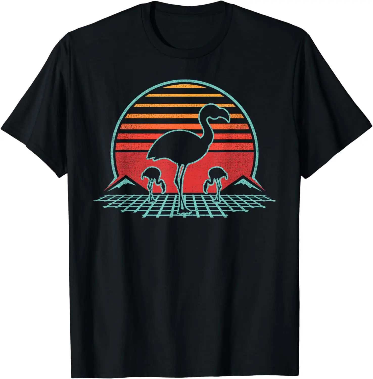 Camiseta retrô Flamingo Vintage masculina, roupa estilo anos 80, Amante