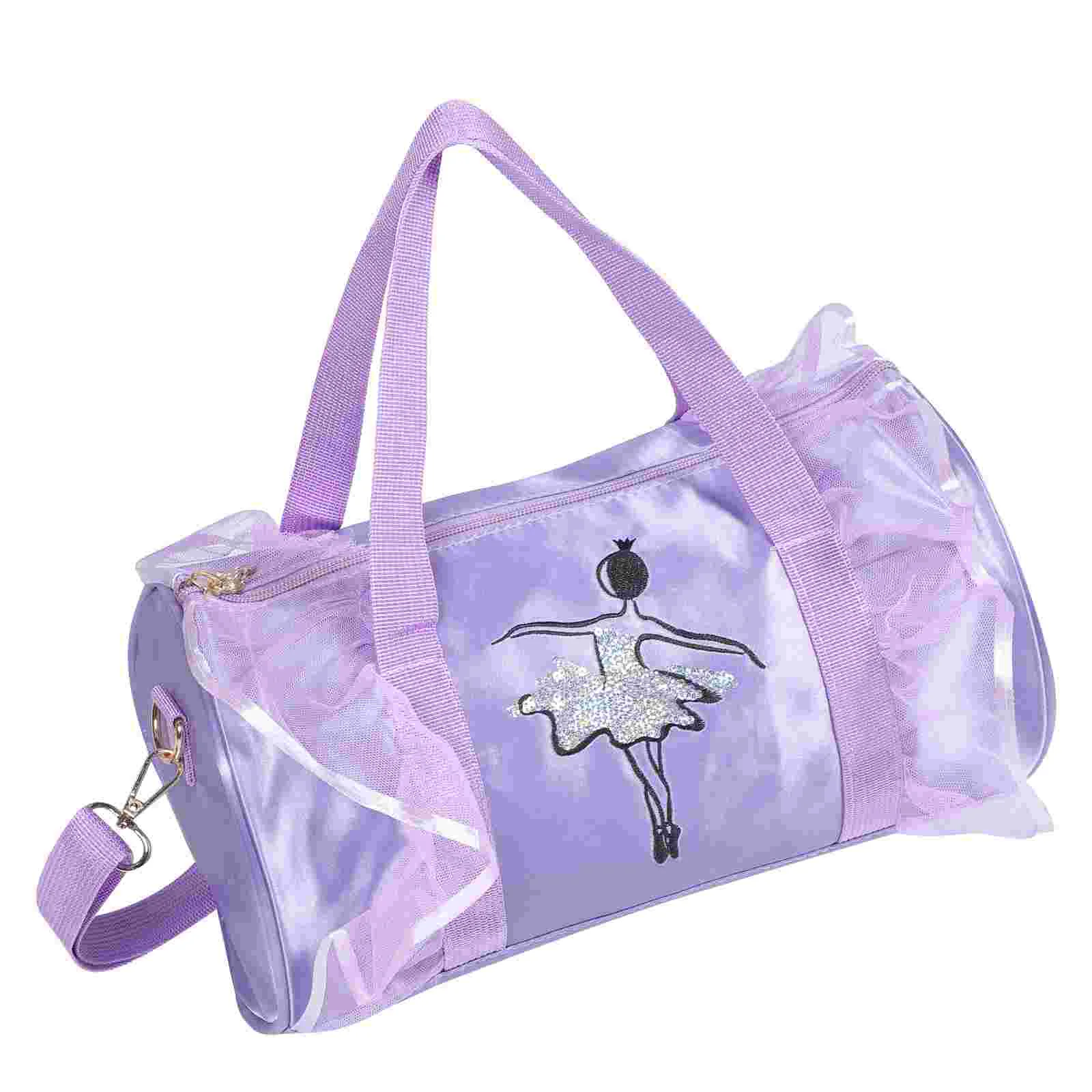 Crossbody Bag (purple) Ballet Shoulder Gym Duffle Dance Bags Girls' Travel for Toddlers Handbag Tote Child