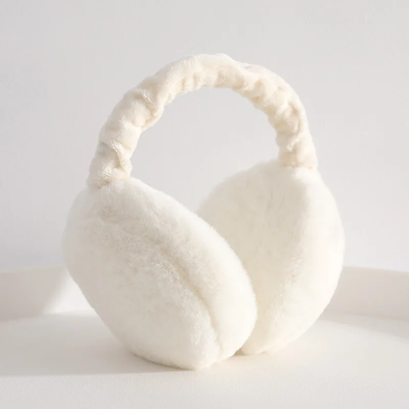 Cache-oreilles en peluche doux pour hommes et femmes, anti-froid et anti-gel, monochromatique, mignon, à la mode, utilisation en extérieur