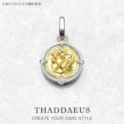 Pendant Faith, Love, Hope, 2022 Summer Fine Jewelry Two-tone Design Accessorie 925 Sterling Silver Vintage Gift For Women Men
