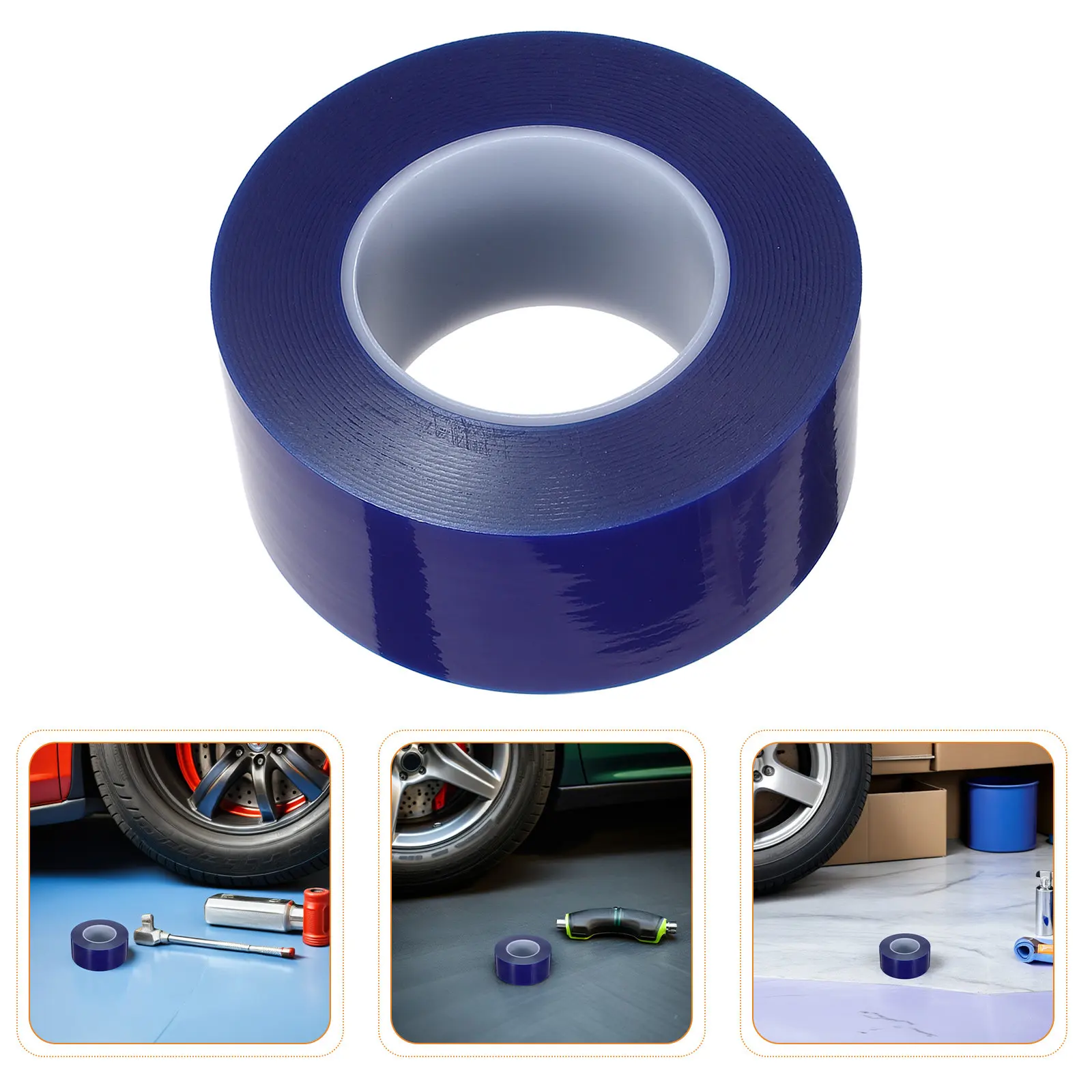 

High-Strength Pe Wheel Rim Protector Tape Roll Bright Blue Anti-Scuff Tire Installation Tape for Car Alloy Wheels Suv Bike