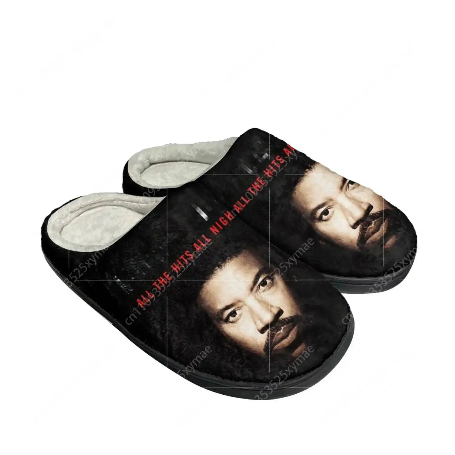 Lionel Richie Hello Pop Music Home Cotton Slippers Mens Womens Plush Bedroom Keep Warm Shoes Thermal Indoor Slipper Custom Shoe