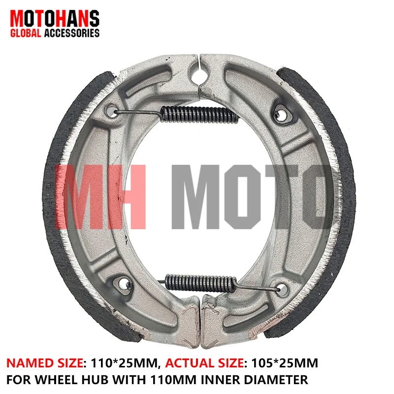 

BLACK SHEEL ASBESTOS FREE BRAKE SHOE 110*25 MOTORCYCLE FOR HONDA C70 ECO100 XL185 WIN100 BIZ100 SMASH110 C110 JH70 PX110 MAX110