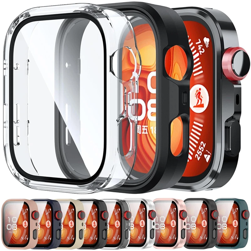 Glass+Case for Huawei Watch Fit 3/4/4 Pro Tempered Glass Screen Protector Hard PC Protective Bumper Huawei Fit4/4Pro Accessories