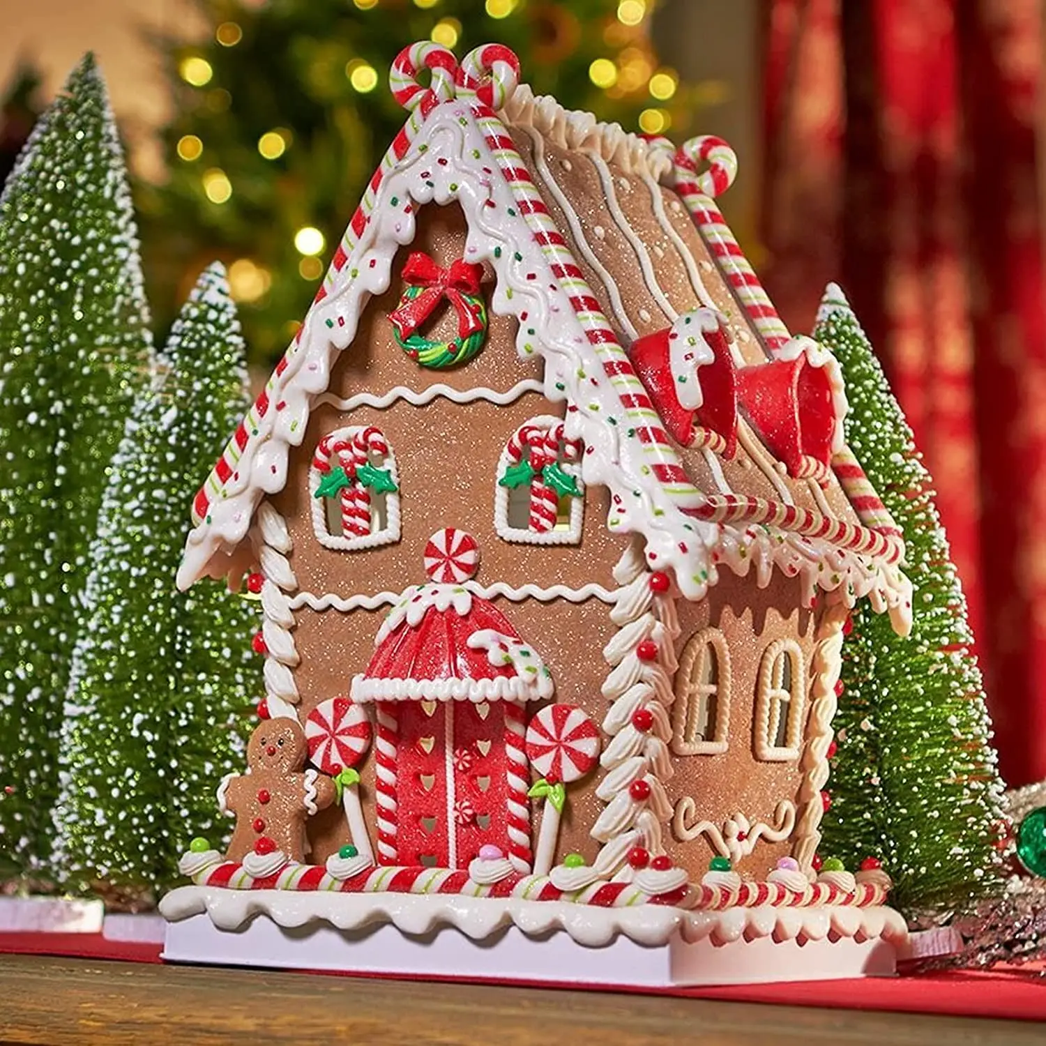 1pcs Christams Gingerbread House Silicone Mold Kit Navidad Chocolate Bakeware Handmade 3D Cookie Mold for DIY Biscuit Tool