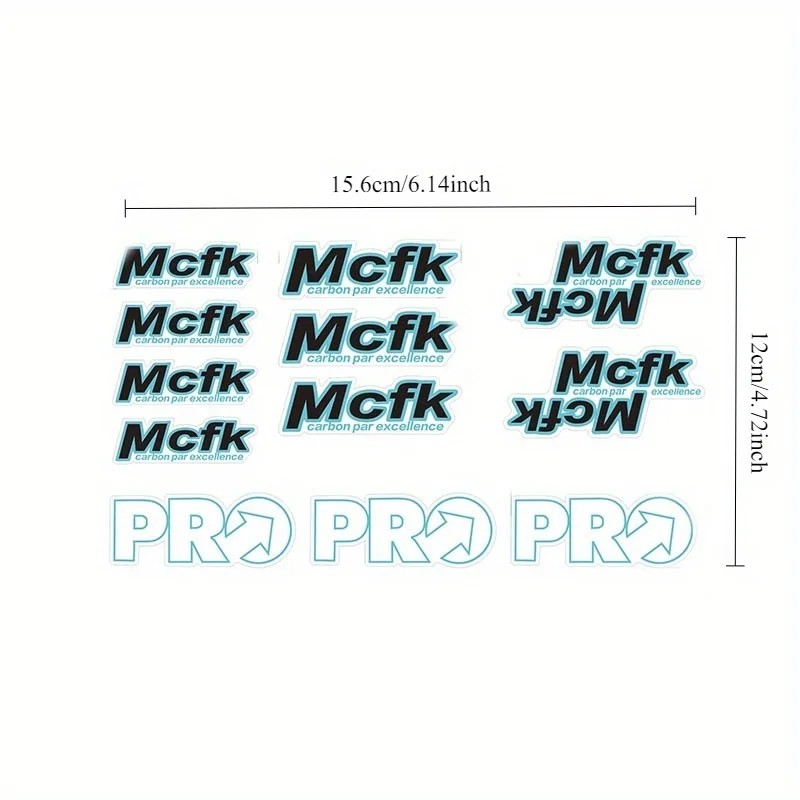 1 Set MCFK Bike Decals – For Seatpost, Handlebar, Fork – Scratch Guard & Custom Style for Road Bikes & More view 2