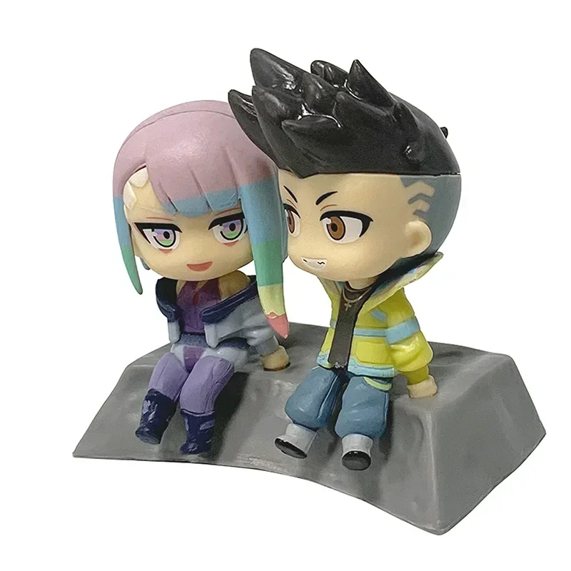 7.5cm cyberpunk edgerunners figura de ação q versão david lucy estátua anime estatueta modelo decoração desktop bonecas brinquedos crianças presentes