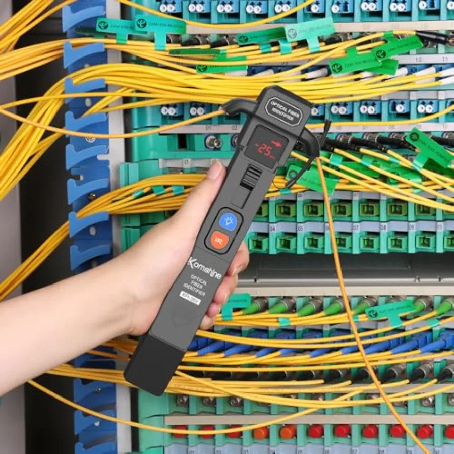 

【Новая модель】Идентификатор оптоволокна KFI-35 с детектором трафика + функцией определения длины волны 800-1700 нм + функция измерителя оптической мощности -70~+10 дБ + LED-индикатор