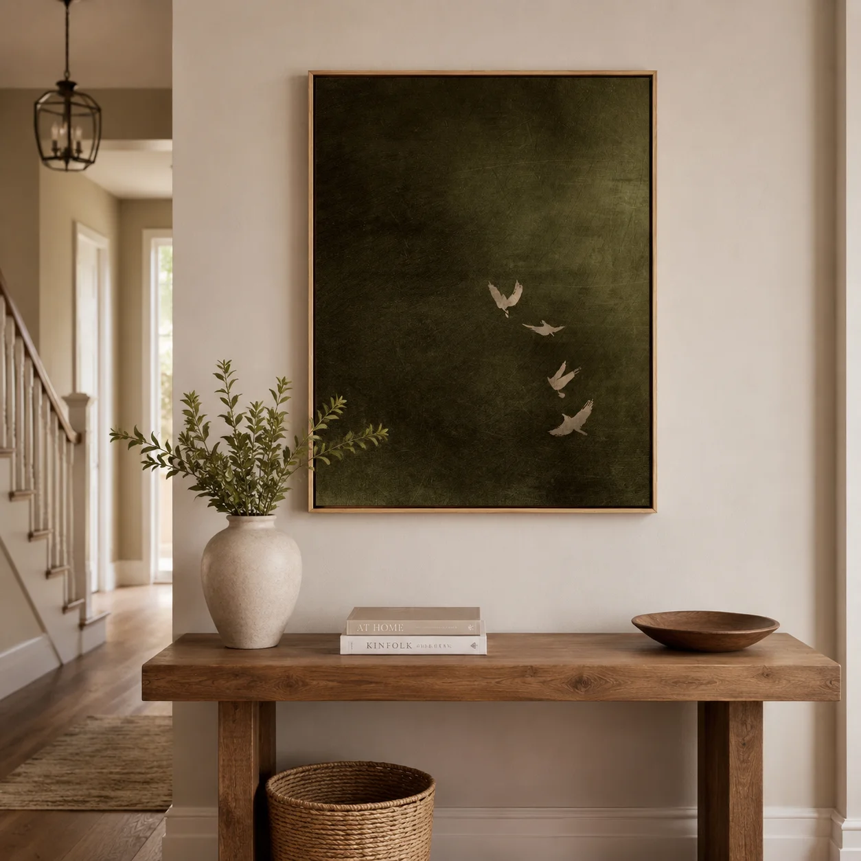 Arte em Tela Verde Oliva com P - Home Decor Green avaliação e preço
