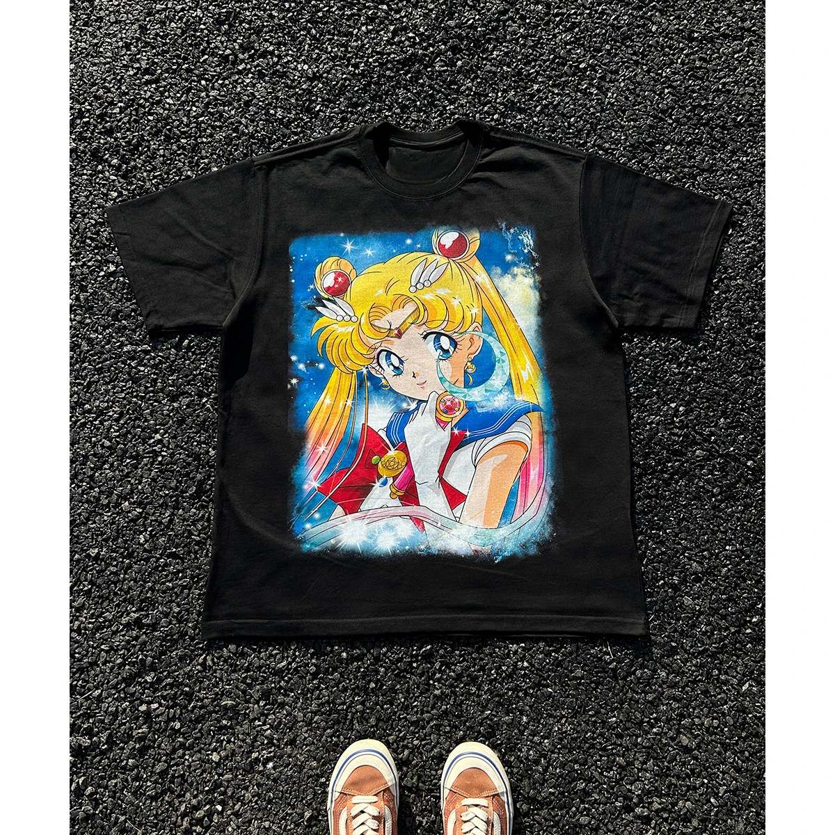 Bandai Sailor Moon Plus Size Short Sleeve Tee Summer Fashion for Men Women