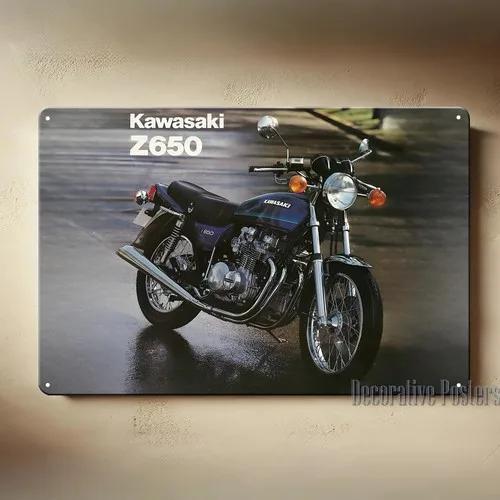 z650 Motorcycle Metal Poster - Collectable Sign Size: