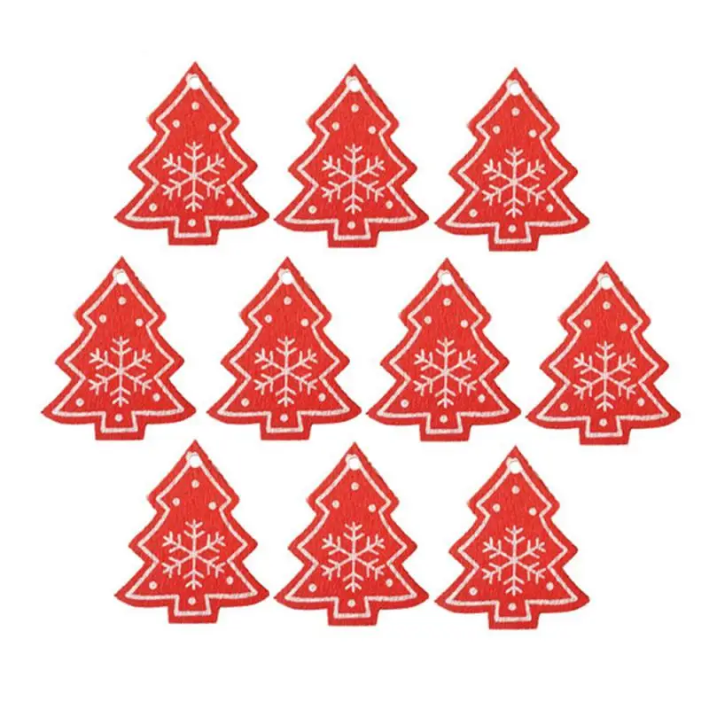 1Pcs Christmas Wooden Ornaments DIY Xmas Tree Hanging Pendants Decoration Home 2024 New Year Drop Ornament Party Decor Supplies