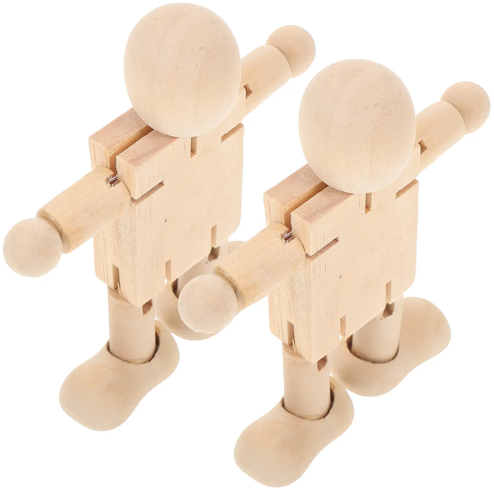 

Набор для творчества из 2 деревянных фигурок, натуральное дерево, гладкая поверхность для росписи, креативное украшение для дома, декор для рабочего стола