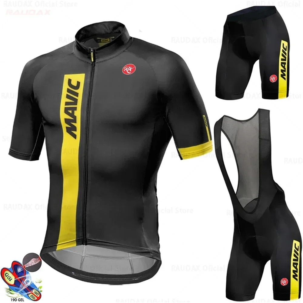 RX MAVIC Youth Cycling Jersey Set, Breathable Cycling Shirt, Team Summer Clothing, Mountain Bike Riding Clothes, Triathlon