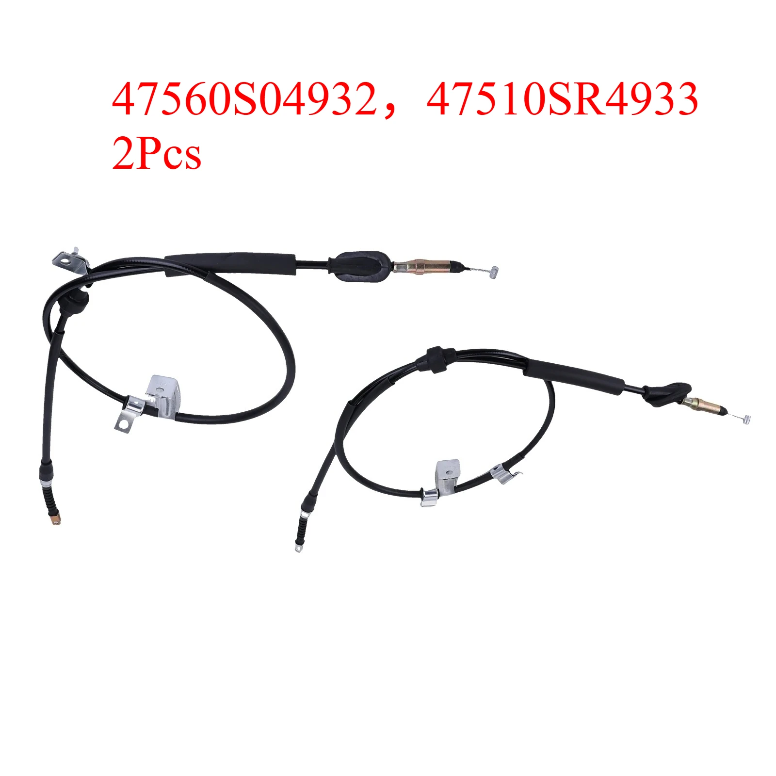 

47560S04932 47510SR4933 2Pcs Parking Brake Cable Compatible for A-cura Integra Sedan 1994-1998
