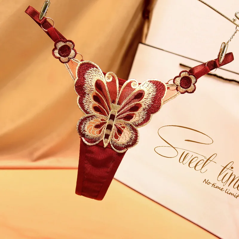 Koronkowe, seksowne stringi damskie z niskim stanem, majtki typu motyl, transparentne majtki z siateczki, regulowane majtki z wysokim stanem, majtki damskie.