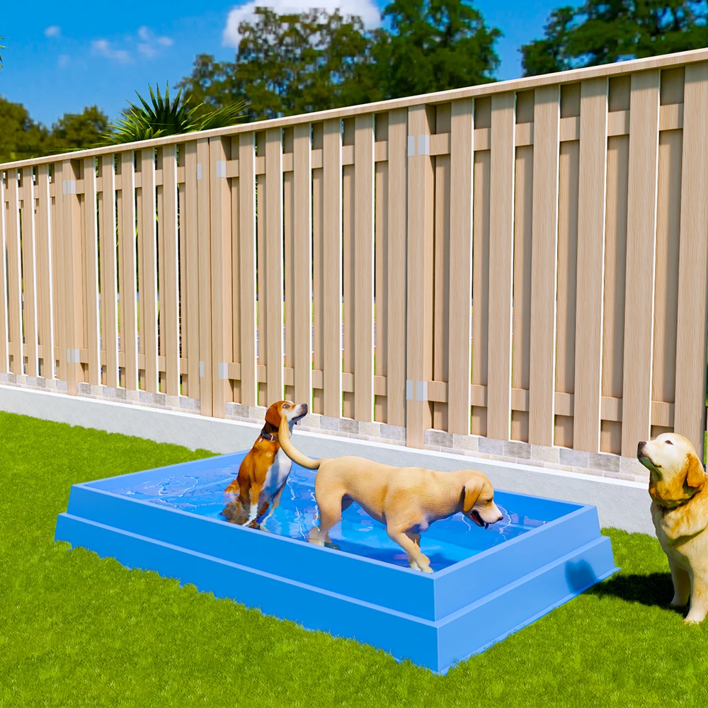 

All-season Use Patio Bakyard 2m 8ft Fibegrlass Pet Swimming Pool Shower Wash Pet Dog Bath Tub Dog Splash Pool for Dog