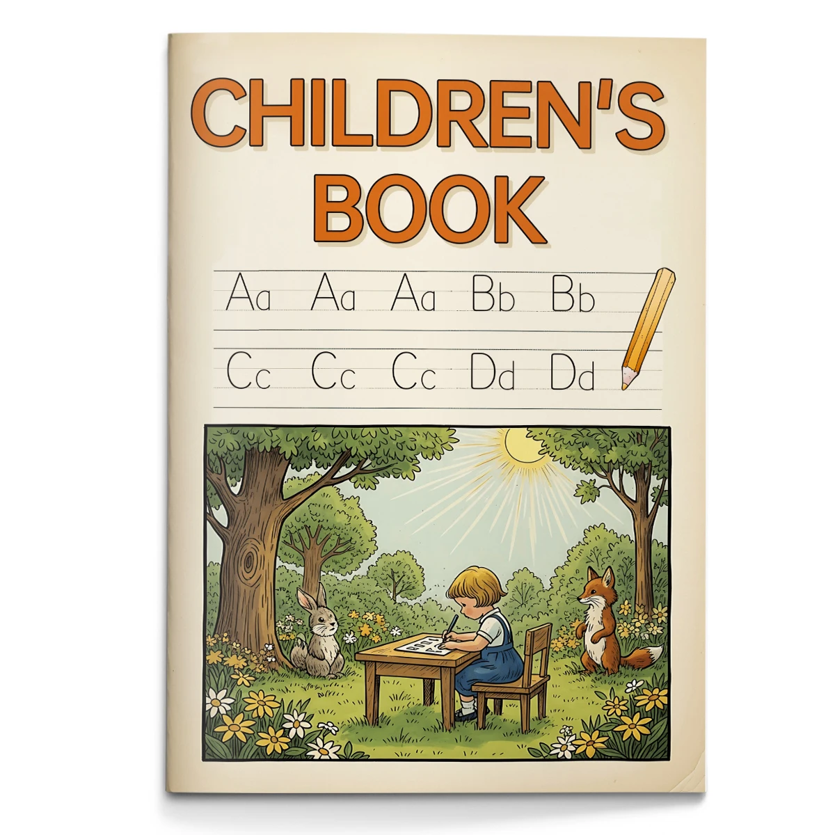 Children's alphabet coloring book, cute cartoon patterns, preschool early education workbook, boost your baby's hands-on skills