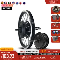 MXUS Brand Electric Bicycle Conversion Kit 36V48V 250W Front/Rear Wheel Hub Motor Kit 16-29inch  700C Electric Bike Motor Kit