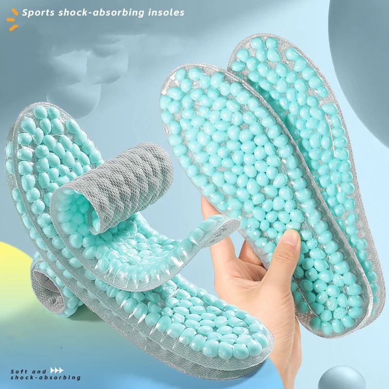 

Popcorn Insoles Of Silicone Shock-absorbing Pain-relieving Soft Sole Comfortable Pressure-relieving Breathable Sweat-absorbent