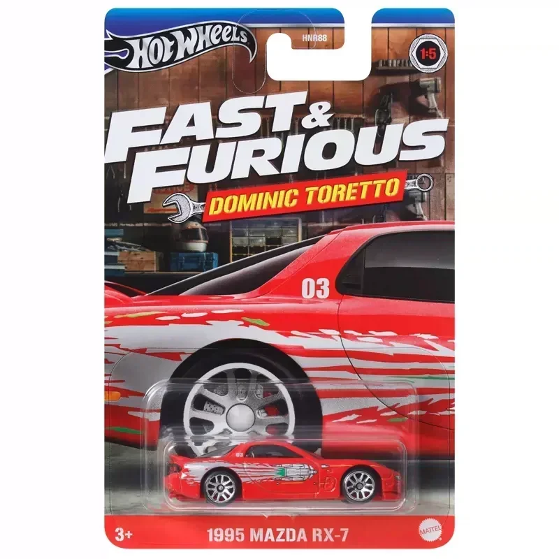 Hot Wheels Fast & Furious Premium Car Dominic Toretto Dodge Mazda Rx-7 Chevy Fleetline W Motors Voiture Toys for Boys Alloy Cart