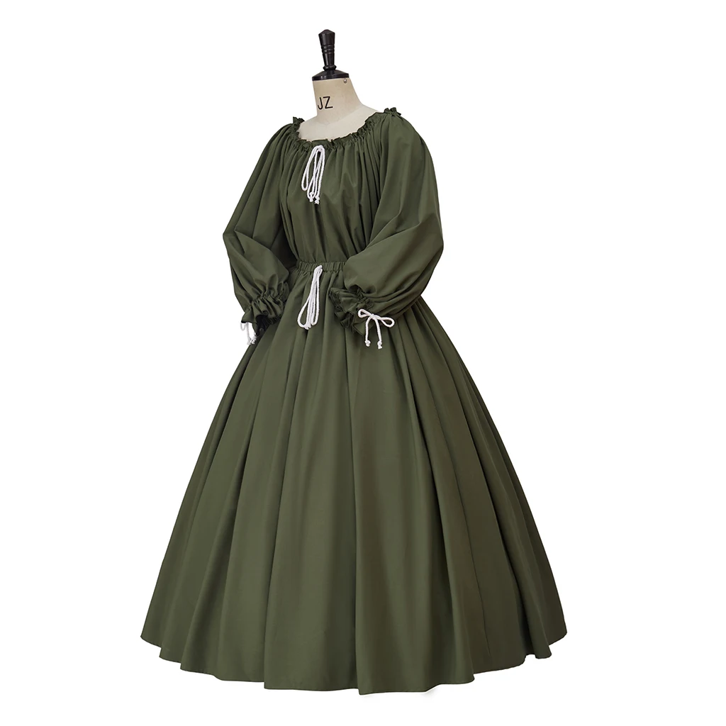 1860s dress edwardian dress tea gown tea party dress womens vintage puffy  green victorian clothes skirts